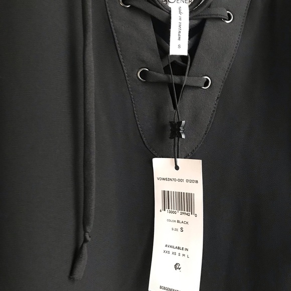 New BCBGENERATION midi lace black dress size S - Picture 5 of 8